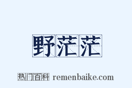 野茫茫是什么意思的图片